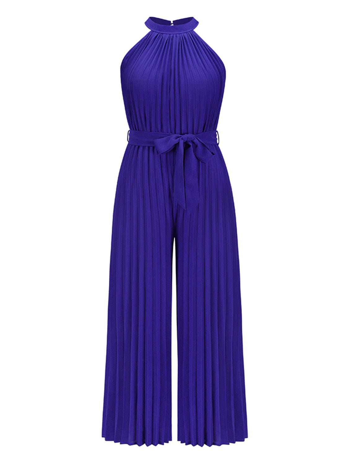 Stilla | Bundet Plisseret Ærmeløs Jumpsuit