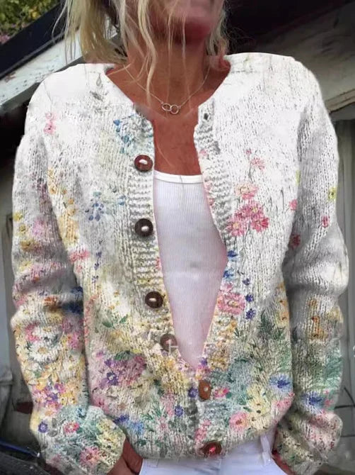 Stilla | Cardigan med Blomstermønster