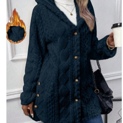 Stilla | Hætte cardigan med knapper