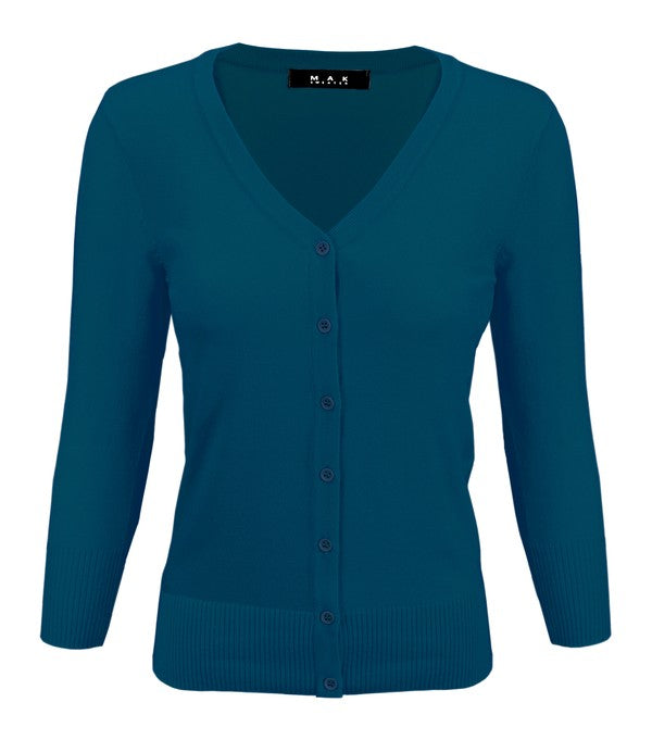 Stilla | Hals Knapnede Strik Cardigan Sweater