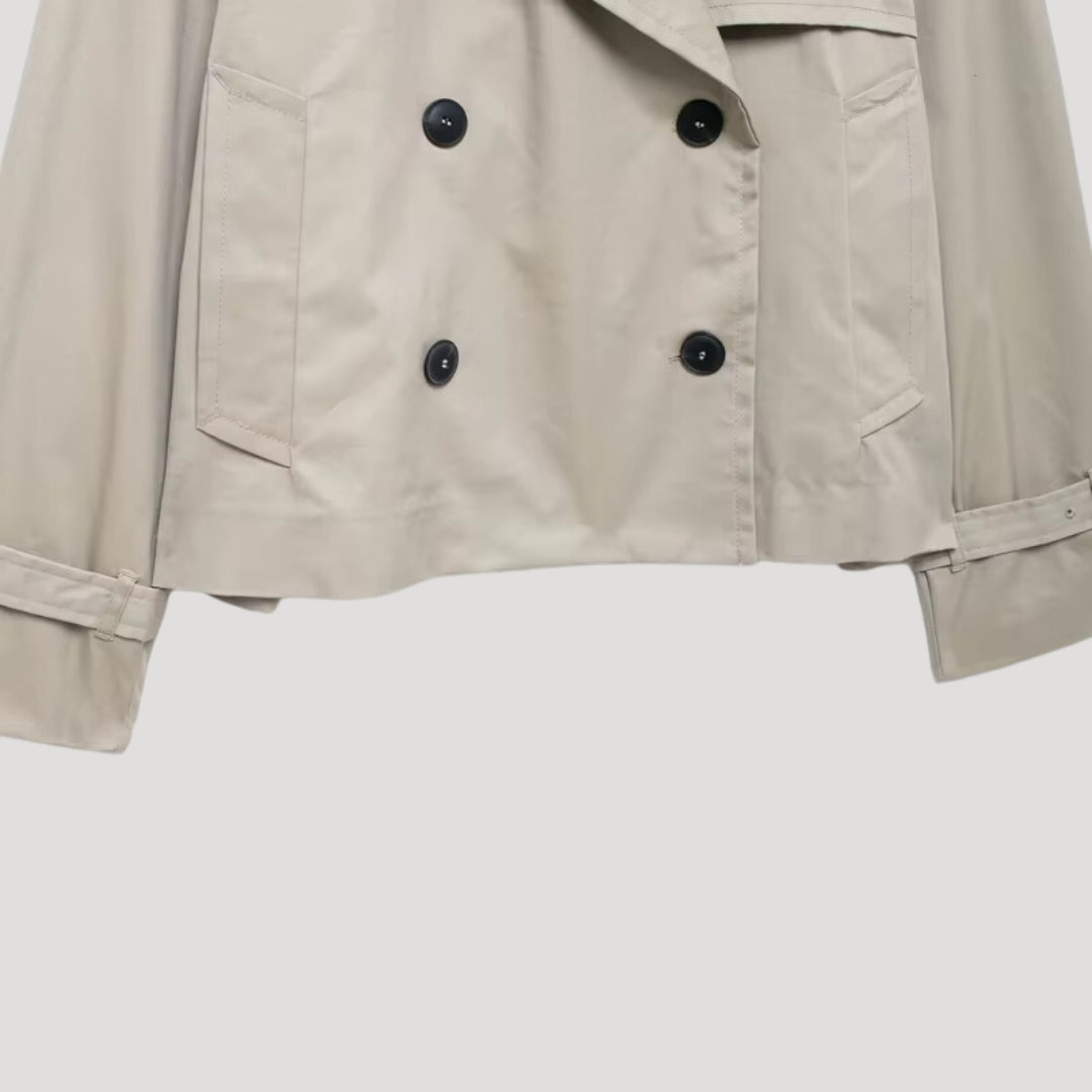 Stilla | Kvinder Cropped Trenchcoat