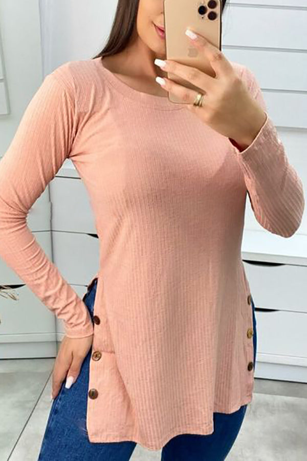 Stilla | Knap Spalte Asymmetrisk Tunika Top