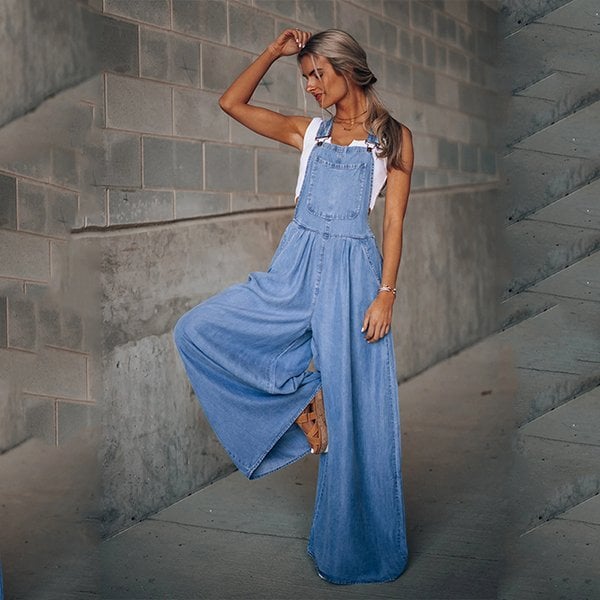 Stilla | Damernes Denim Jumpsuit