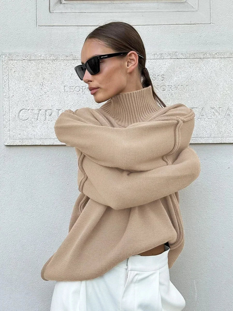 Stilla | Trendy Rullekravesweater Til Kvinder I Fin Strik