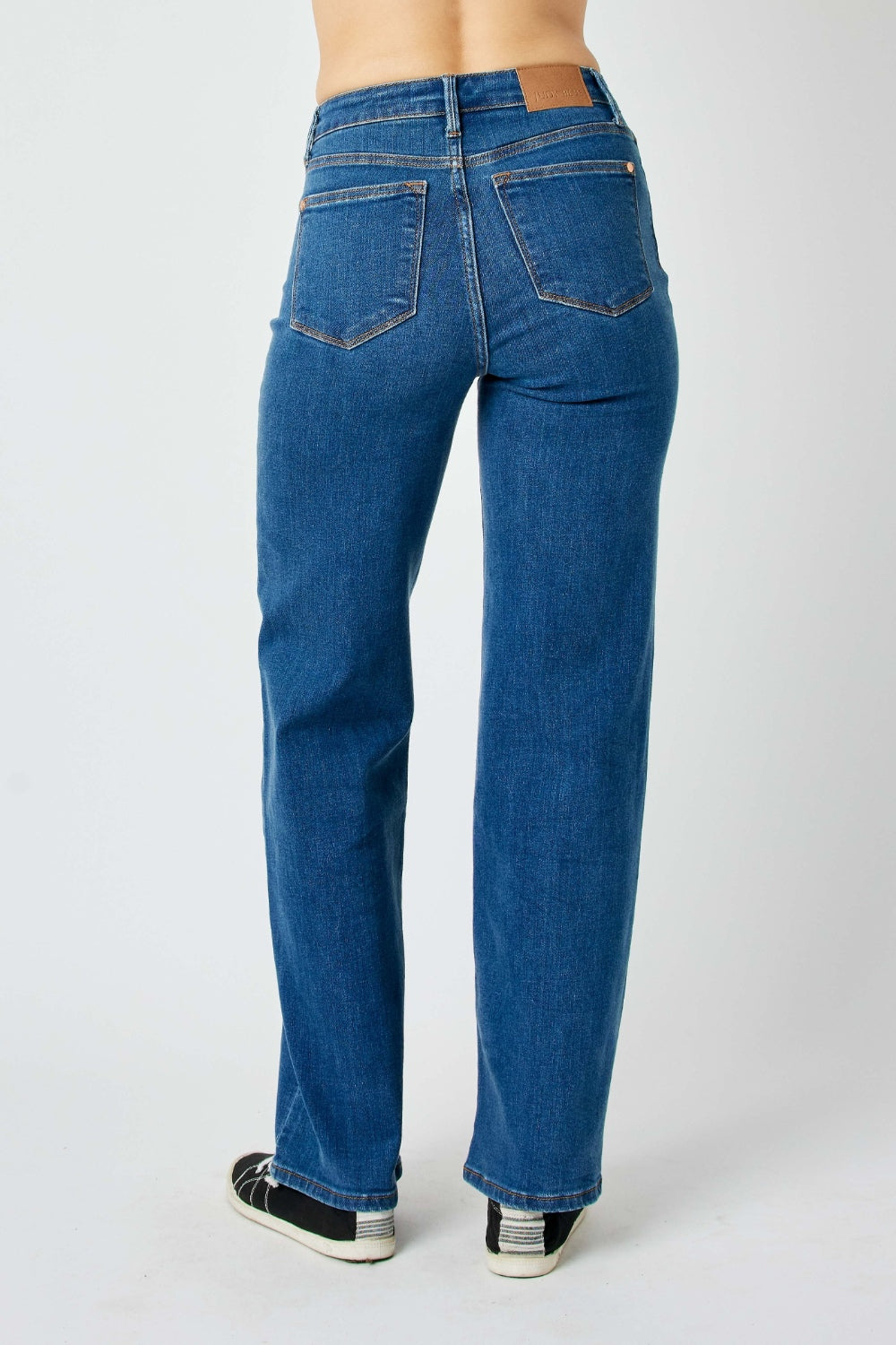 Stilla | Blå Fuld Størrelse Høj Talje Straight Jeans