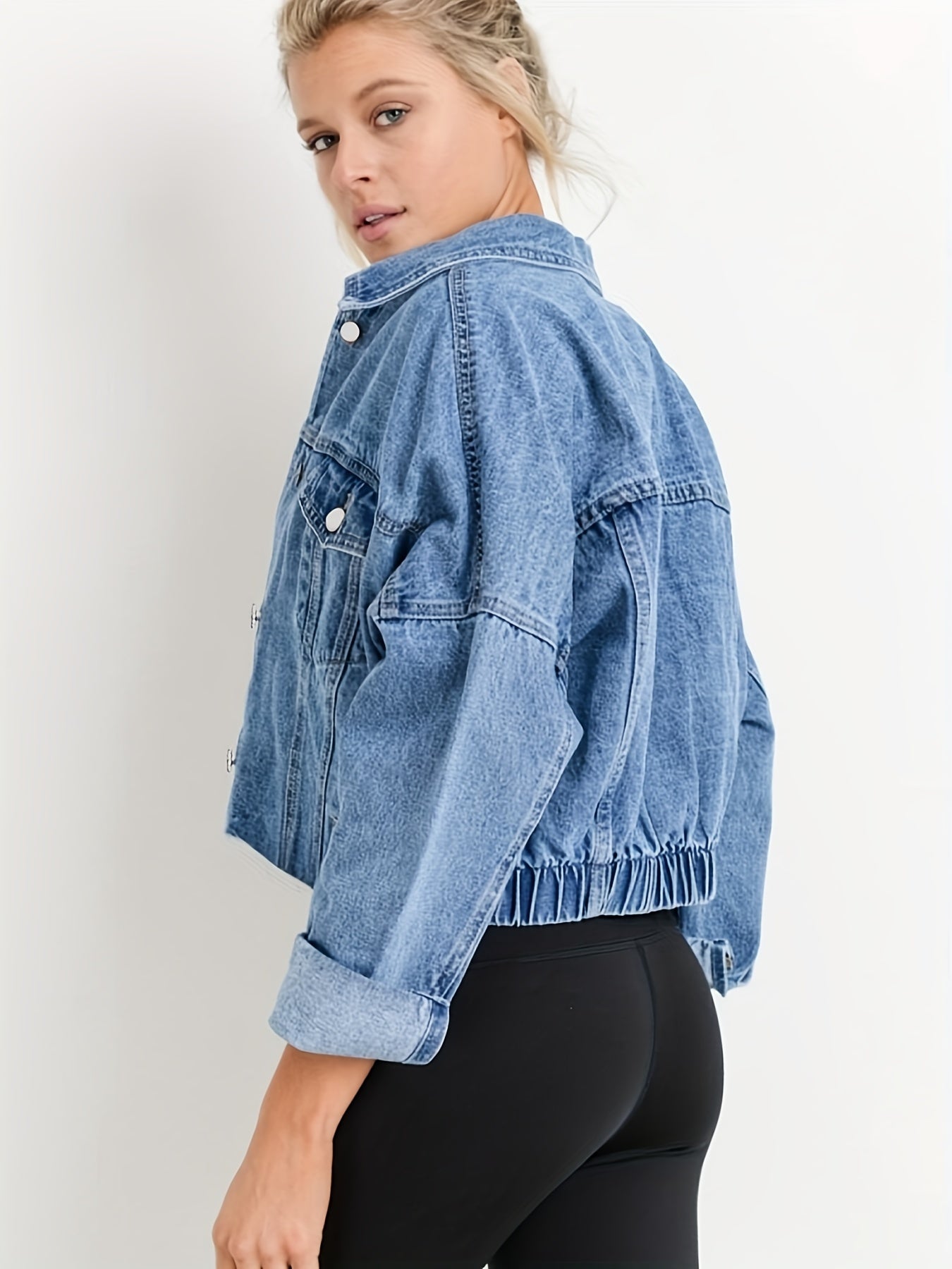 Stilla | Blå Denimjakker Med Korte Revers