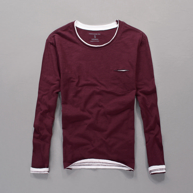 Dame afslappet langærmet skjorte med fin struktur Stilla