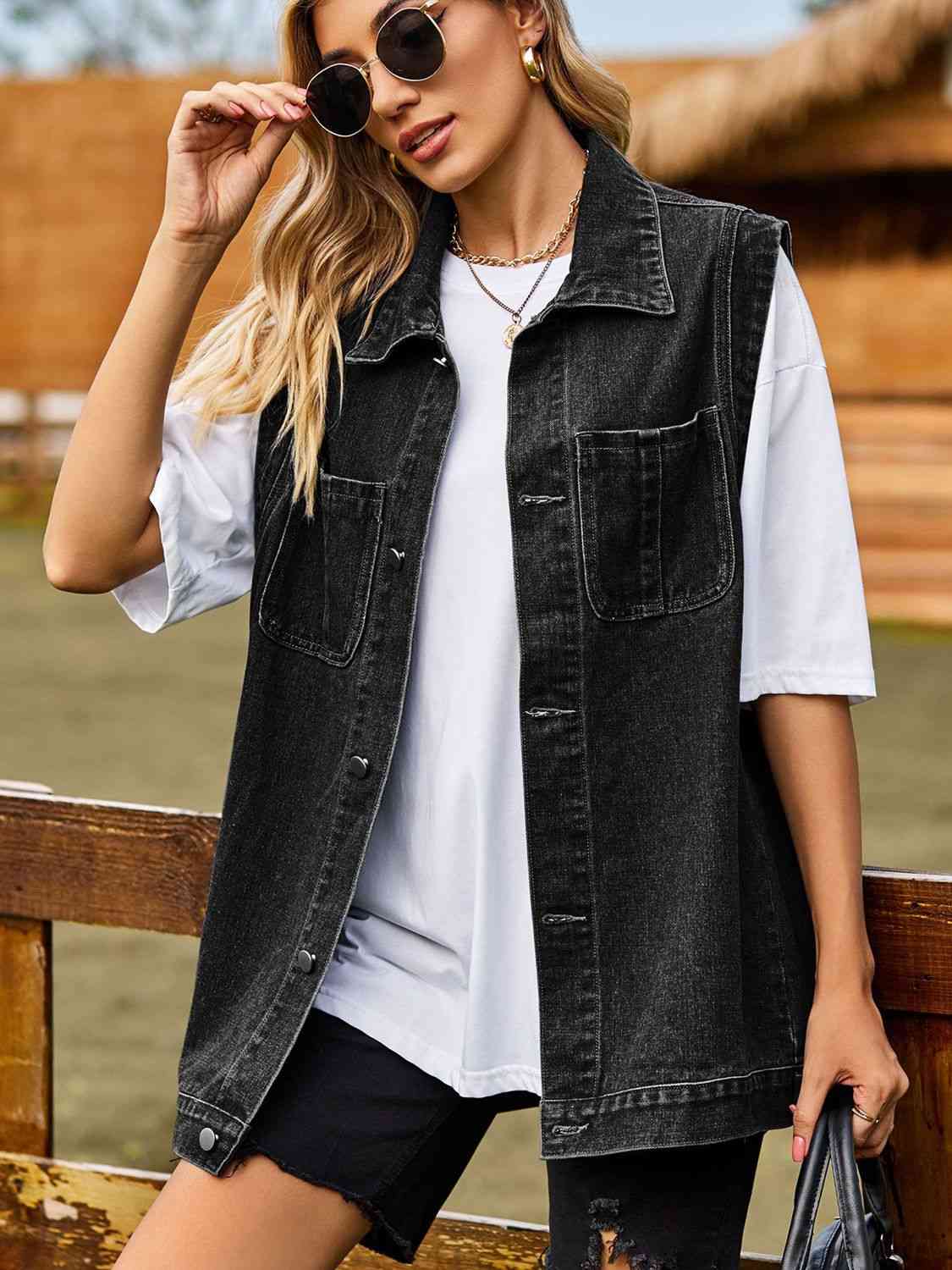 Stilla | Nedre Denim Vest