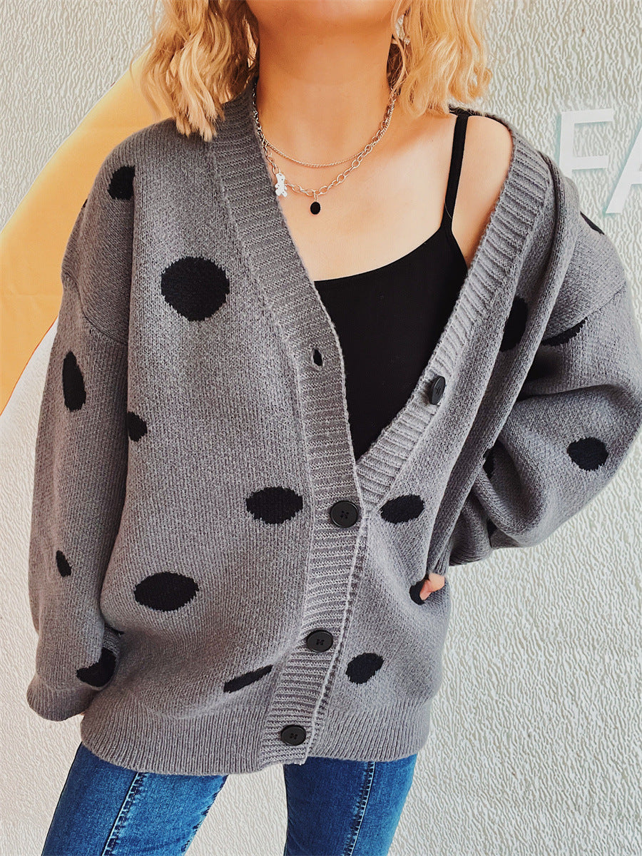 Stilla | Dot Button Up Cardigan