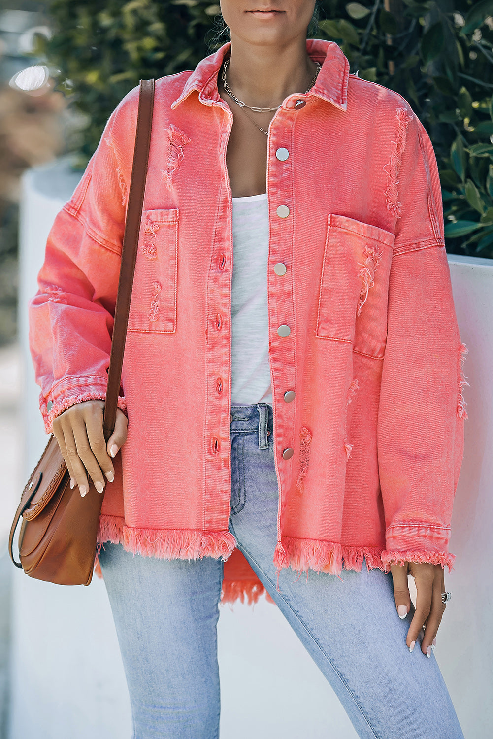 Stilla | Knap-Op Raw Hem Denim Jacket