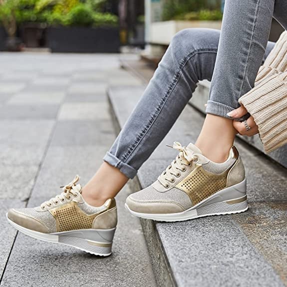 Stilla | Ortopædiske Sneakers med Kilehæl og Stabilitet