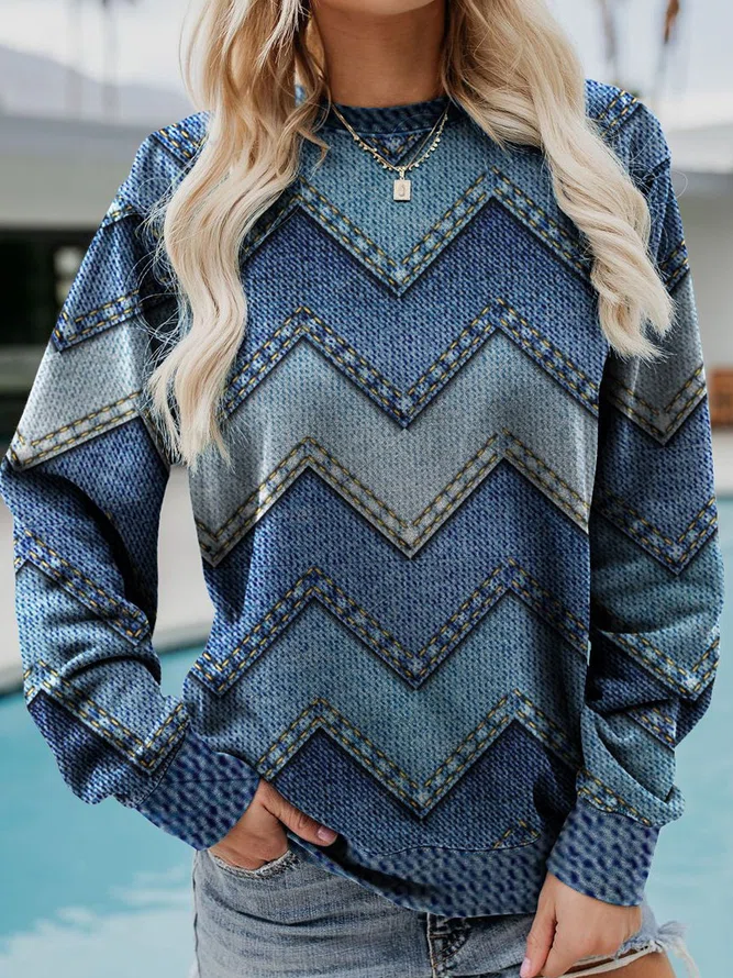 Stilla | Geometrisk Cashmere Sweatshirt