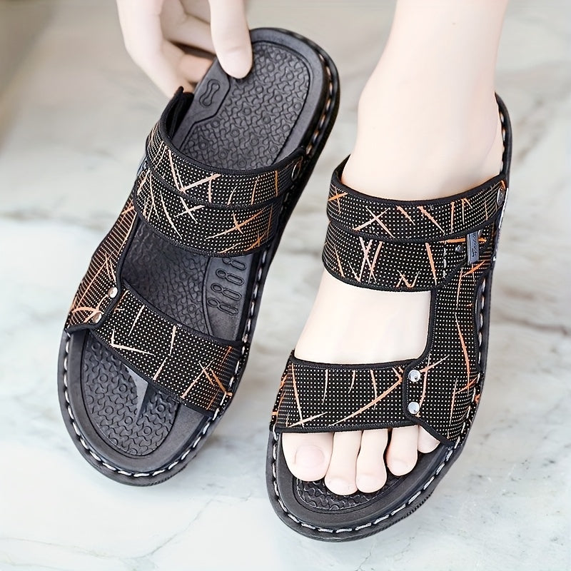 Stilla | Herren Lette Sandaler Åndbare Slip on Strandklip Med Gummisål
