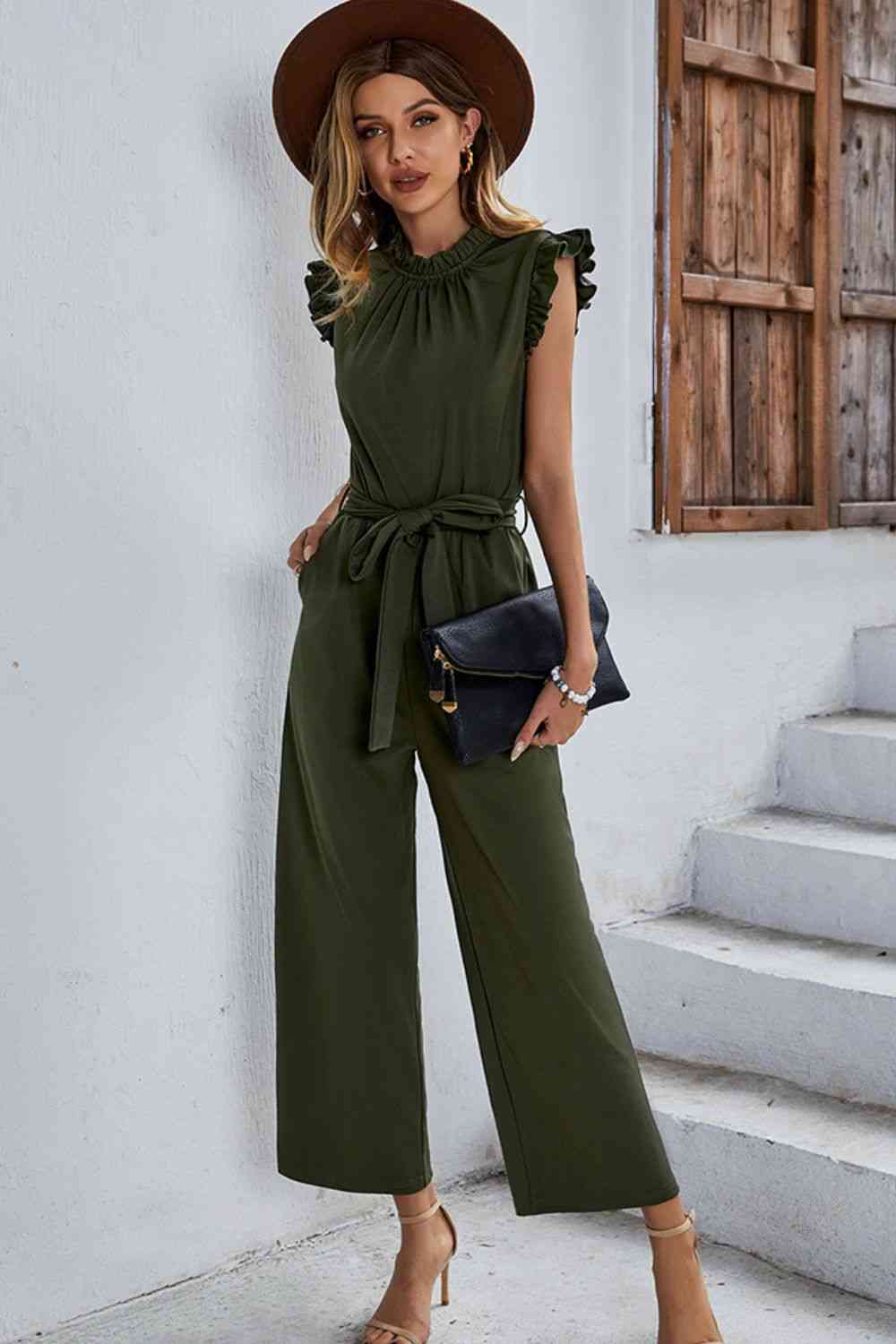 Stilla | Ærme Tie Talje Jumpsuit