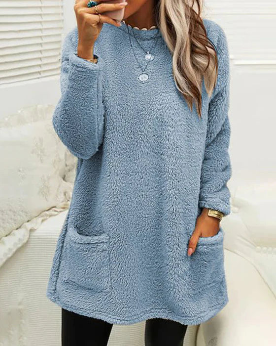 Stilla | Dame sweater fritid med lommer