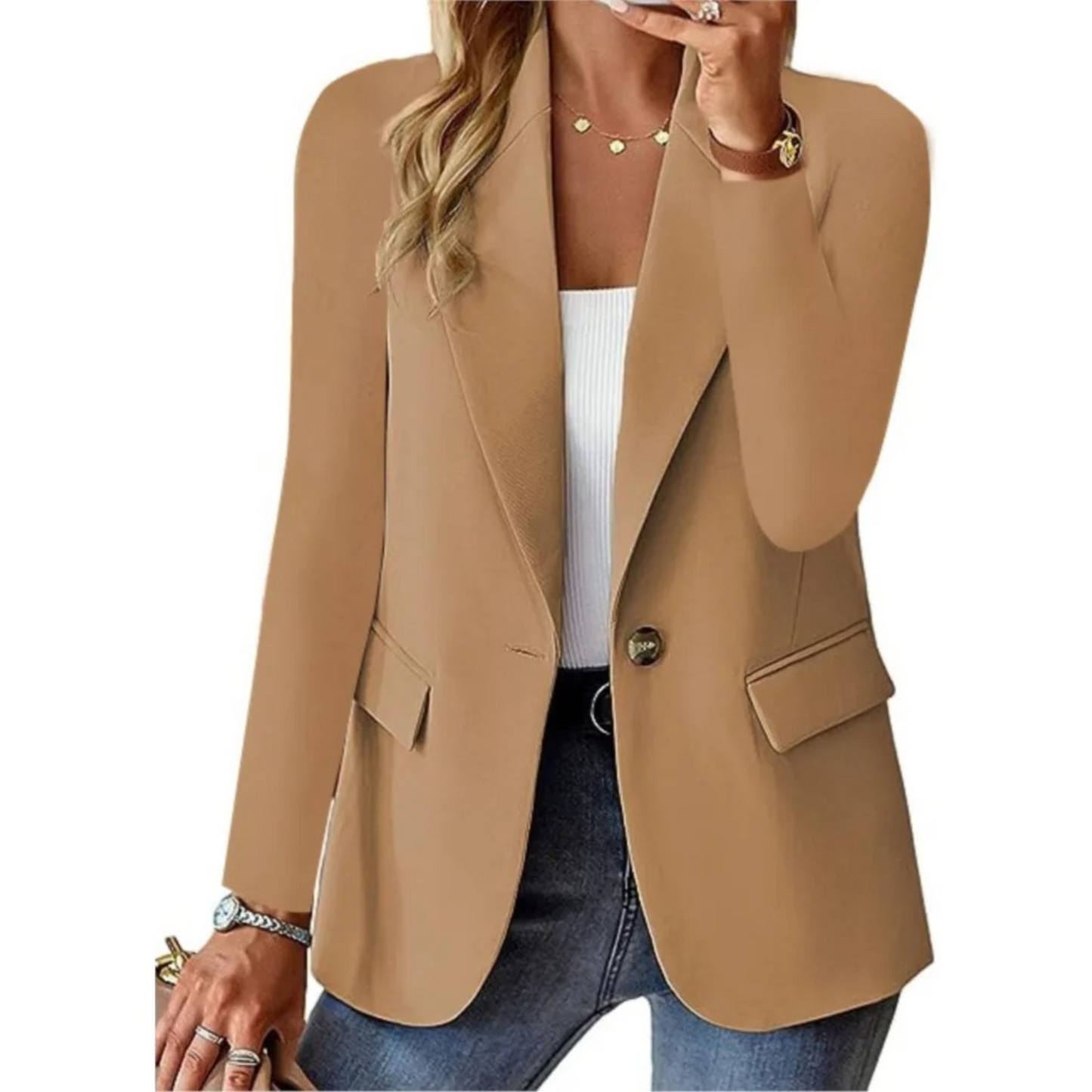 Stilla | Casual Blazer til Kvinder med Spændelukning og Slim-Fit Lomme