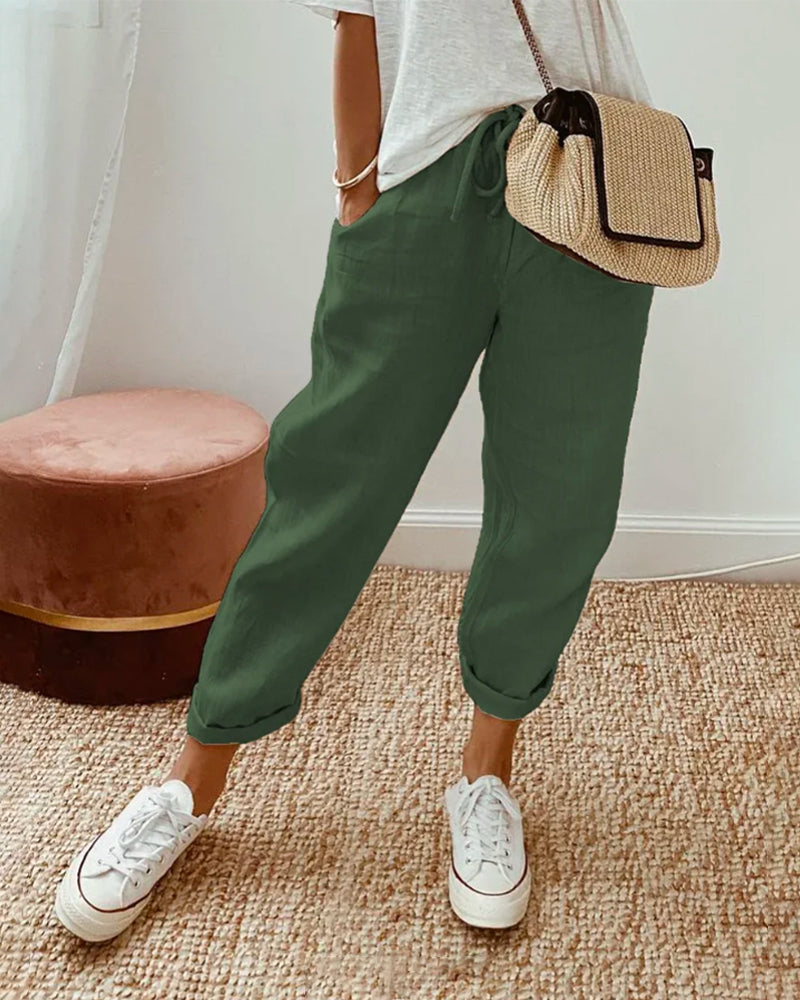 Stilla | Linned Anti Sved Casual Og Elegant Bukser