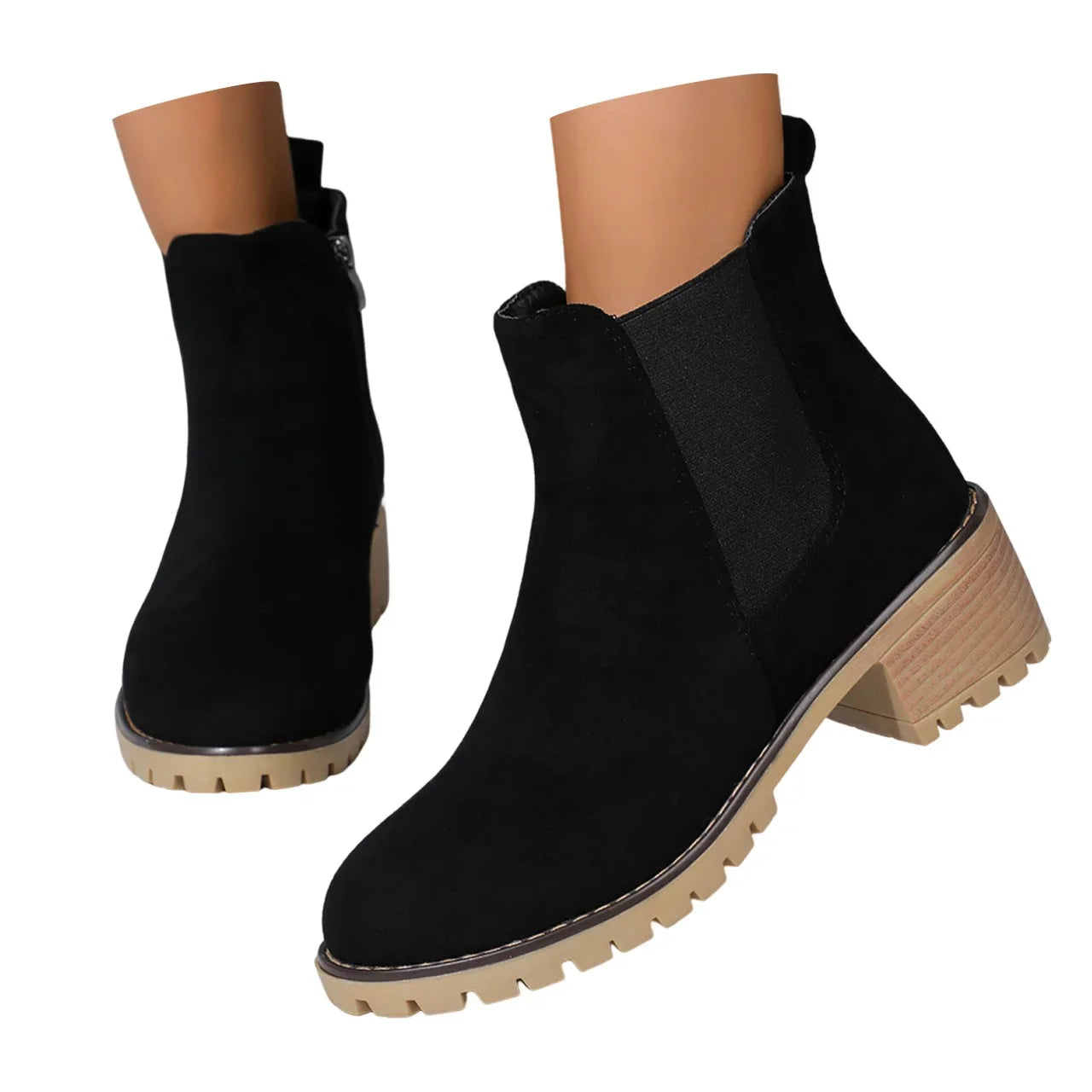 Stilla | High Chunky Heel Chelsea Ankelstøvler
