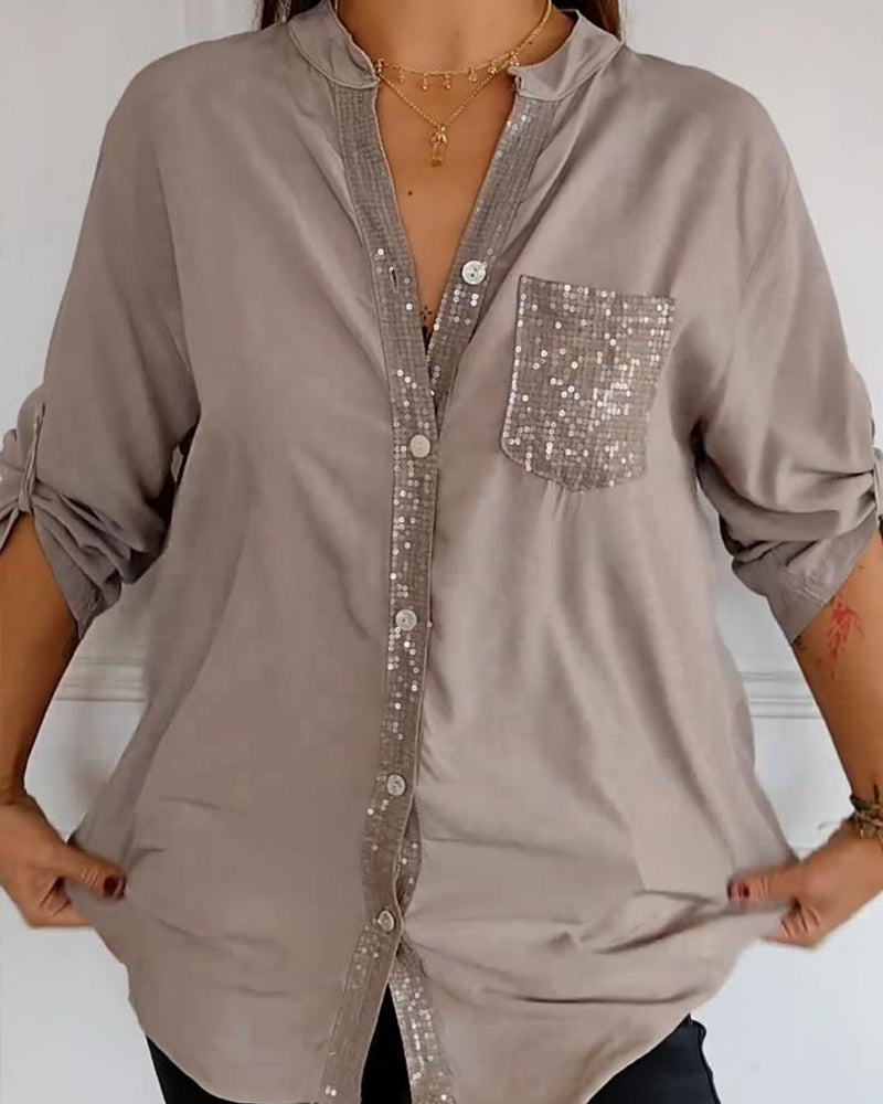Stilla | Stilfuld Bluse med Glimmer Ikke specificeret Elegant & Strålende