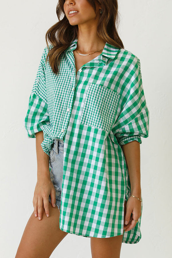 Stilla | One Split Wonder Plaid Knap Skjorte