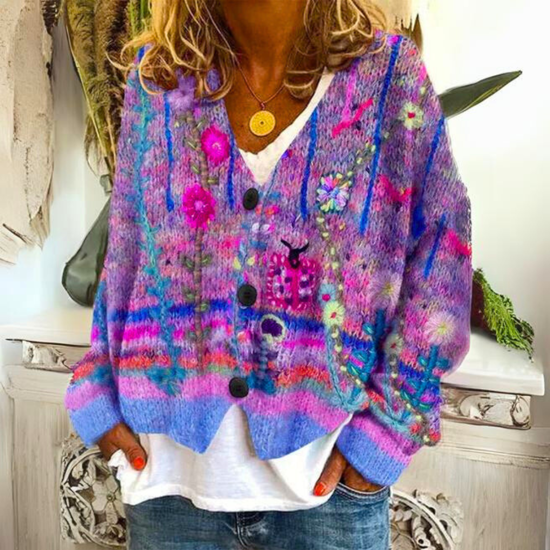 Stilla | Farverig og varm Cardigan
