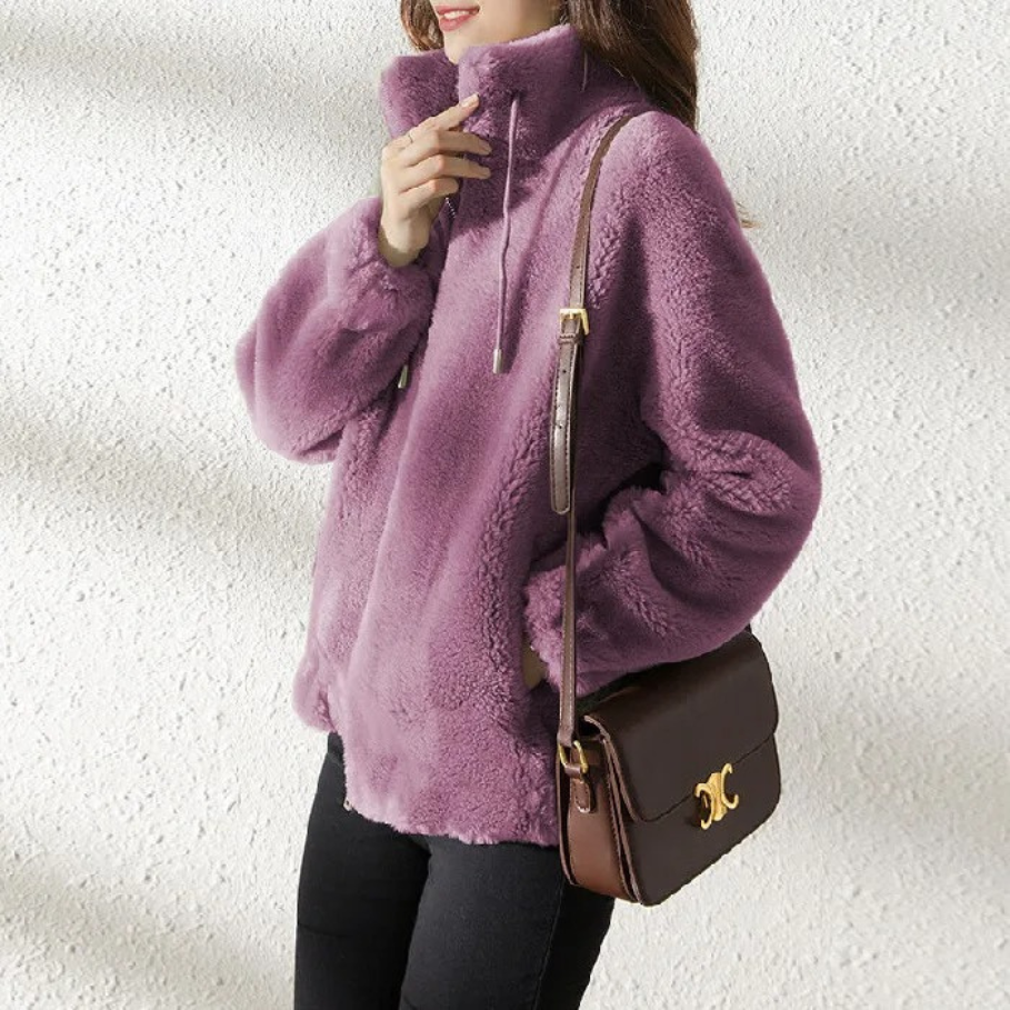 Stilla | Dame Trenchcoat Af Suede, Oversize Stil Med Brede Revers