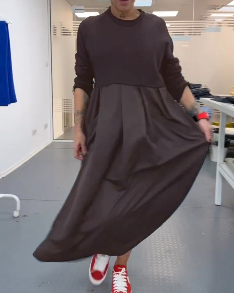 Stilla | Casual Poplin Kjole Med Brede Ærmer