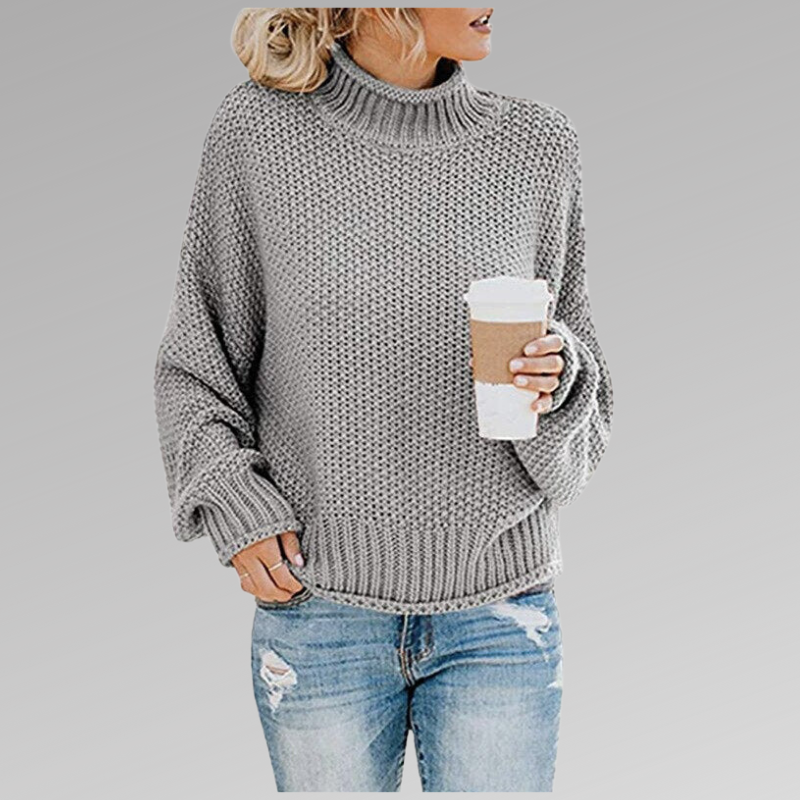 Stilla | Pullover med rullekrave i krammende strik