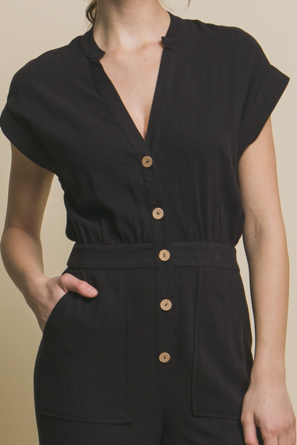 Stilla | Tree Knap Op Foran Lomme Jumpsuit