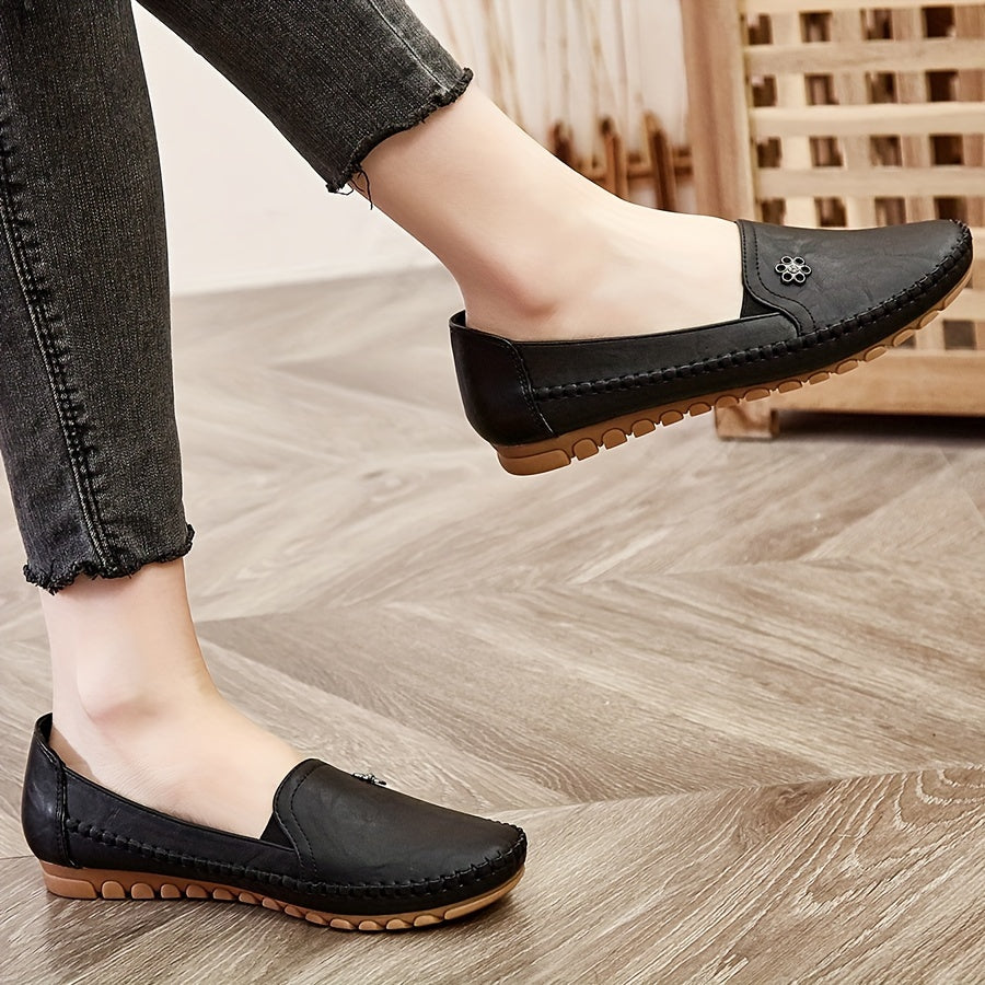 Stilla | Lette Dame Flade Loafers, Skridsikre Slip on Sko