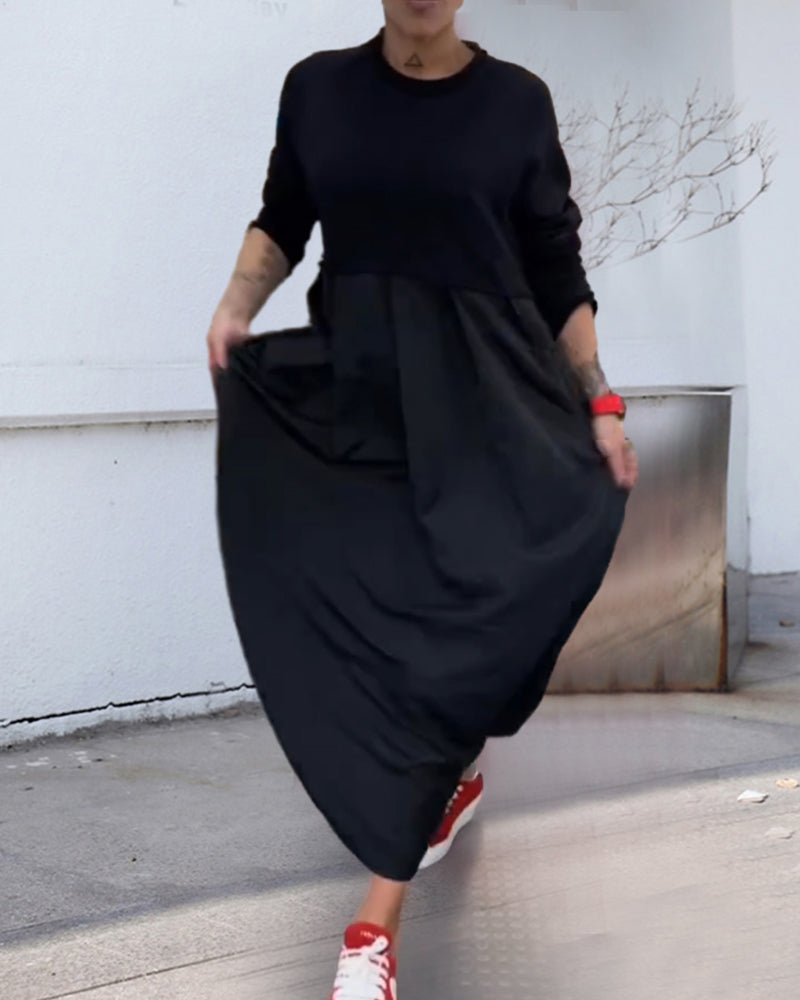Stilla | Casual Poplin Kjole Med Brede Ærmer