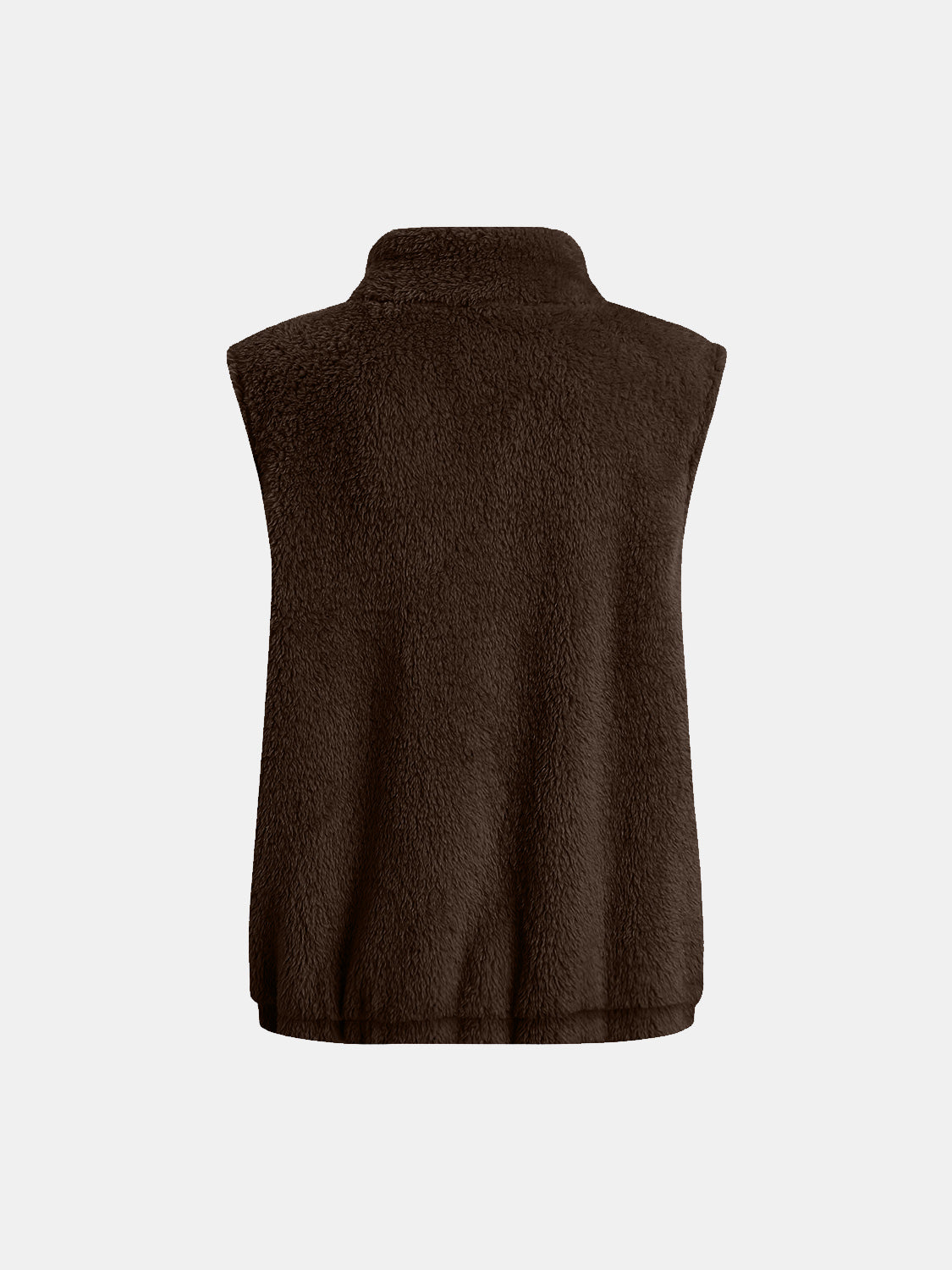 Stilla | Plush Vest Kapotte med Lynlås og Store Lommer