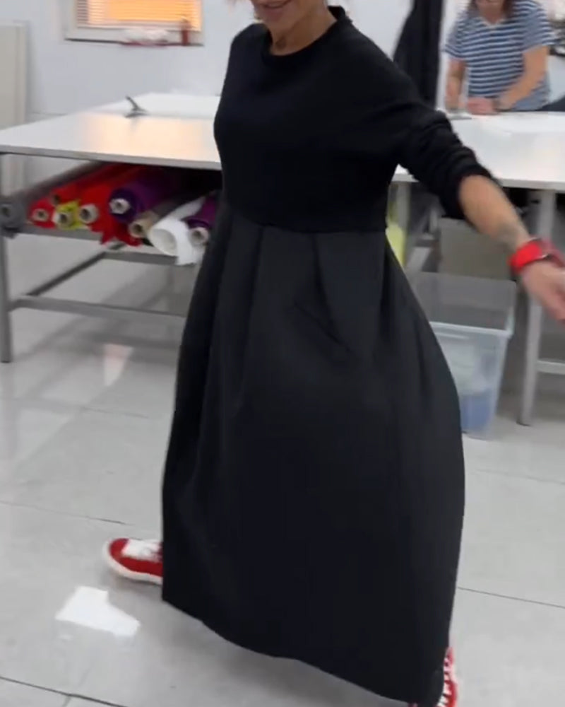 Stilla | Casual Poplin Kjole Med Brede Ærmer