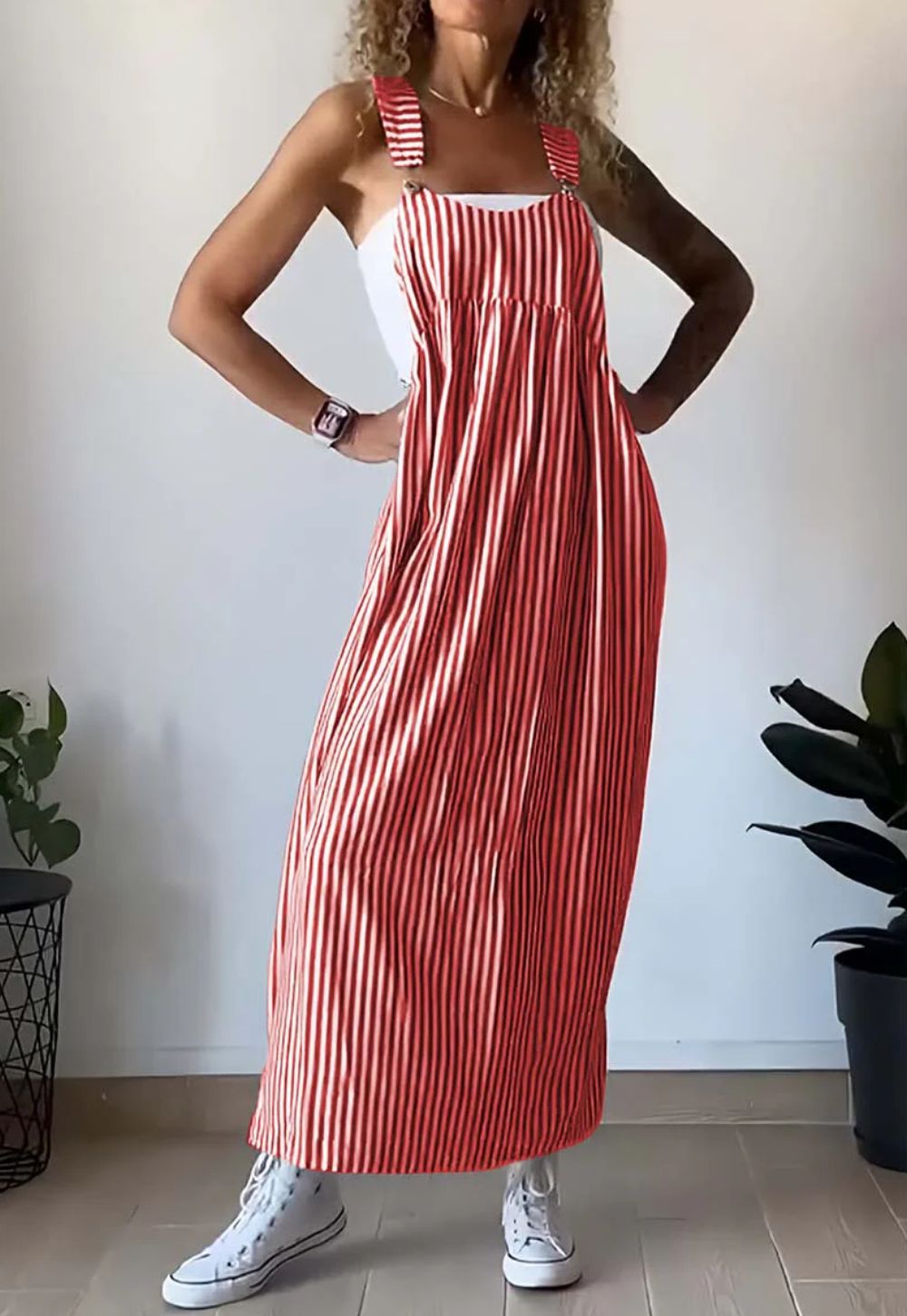 Stilla | Stribet Fritid Jumpsuit