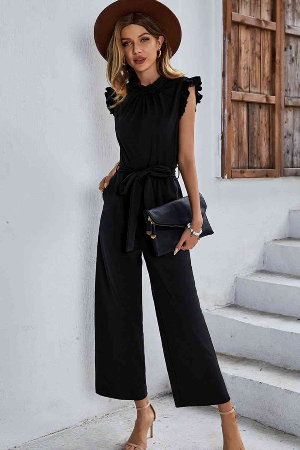 Stilla | Ærme Tie Talje Jumpsuit
