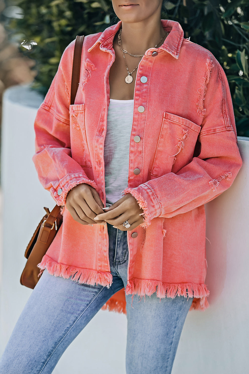 Stilla | Knap-Op Raw Hem Denim Jacket