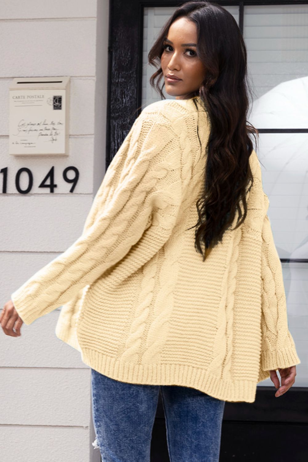Stilla | Front Cable-Knit Cardigan