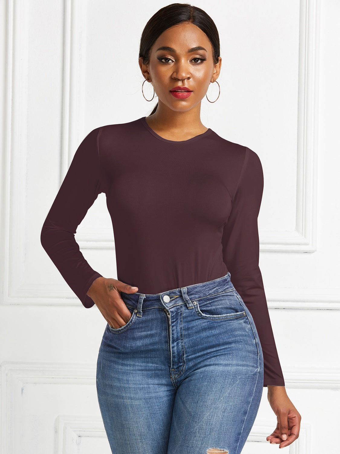 Stilla | Hals Langærmet Bodysuit