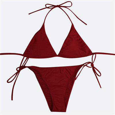 Femme Triangle String Bikini Sæt Stilla