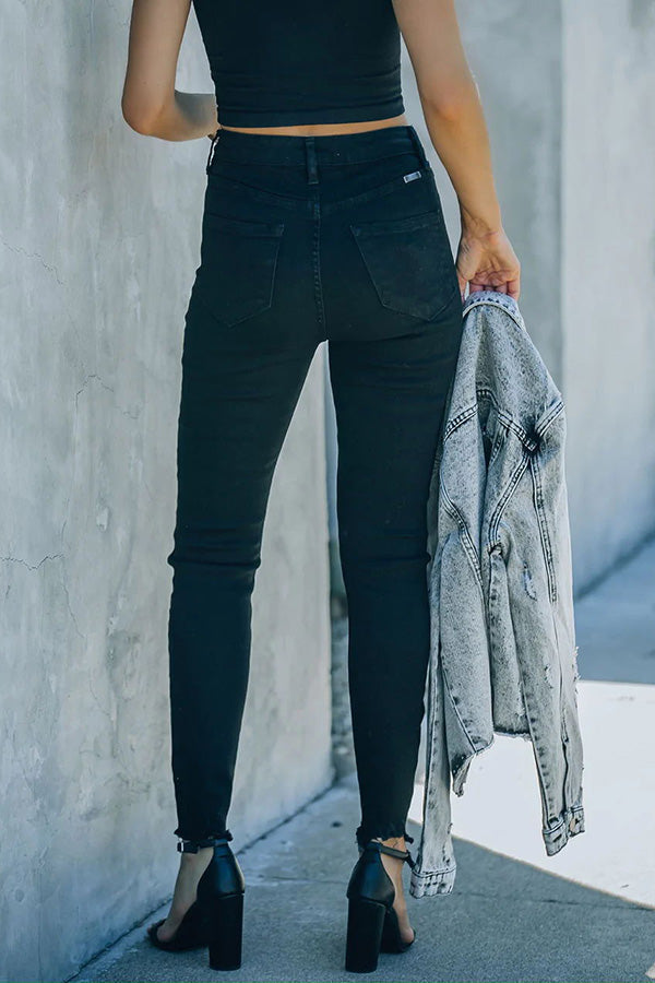 Stilla | Big Easy Button Høj Talje Skinny Jeans