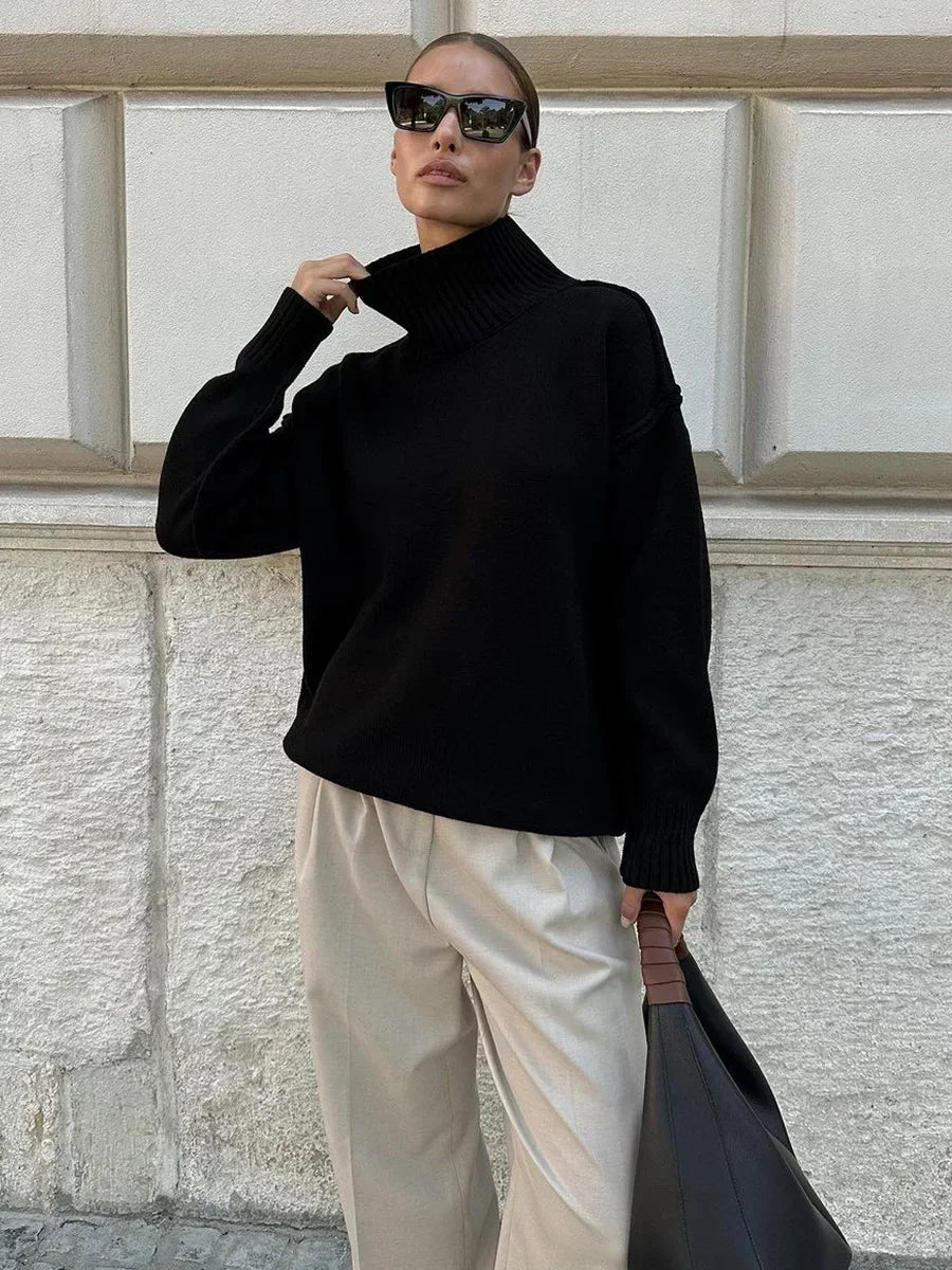 Stilla | Trendy Rullekravesweater Til Kvinder I Fin Strik