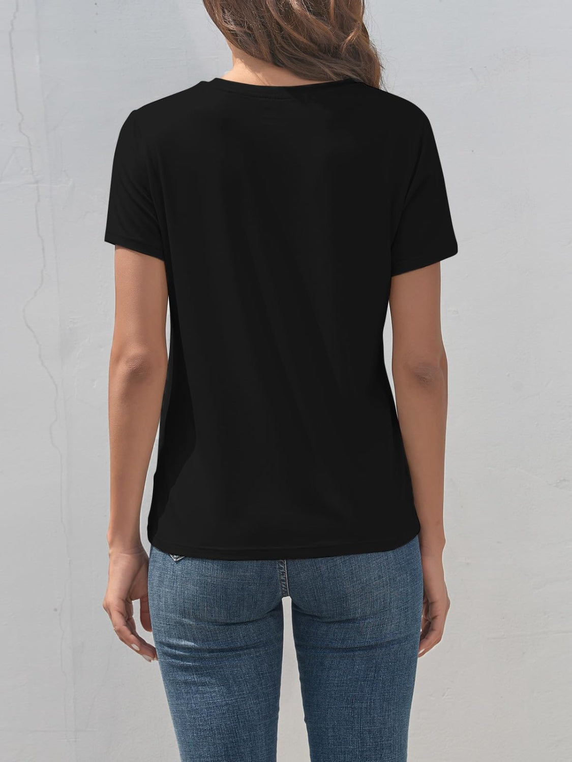Stilla | Grafisk Rund Hals Korte Ærmer T-Shirt