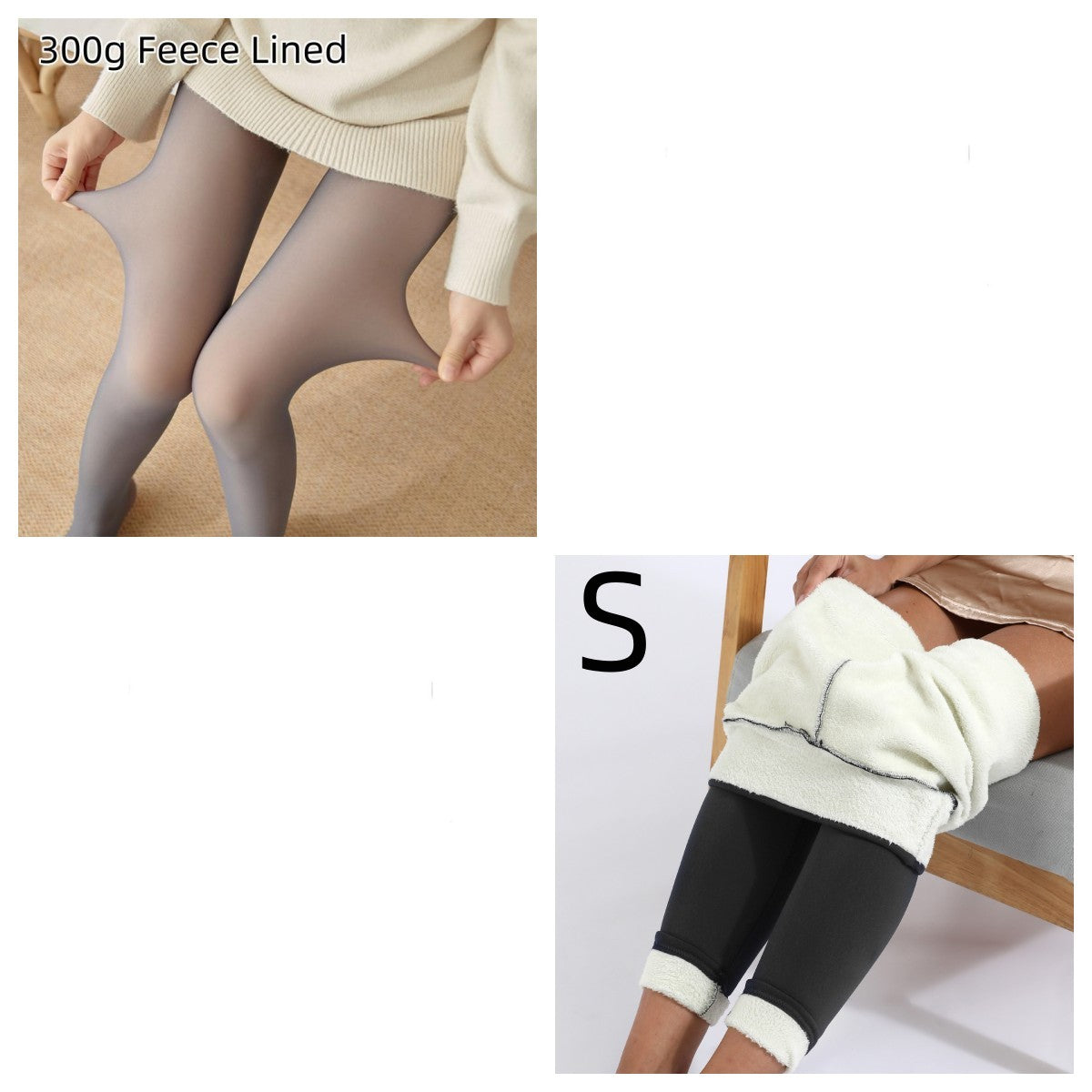 Stilla | Fleece|Betrukne Gennemsigtige Leggings