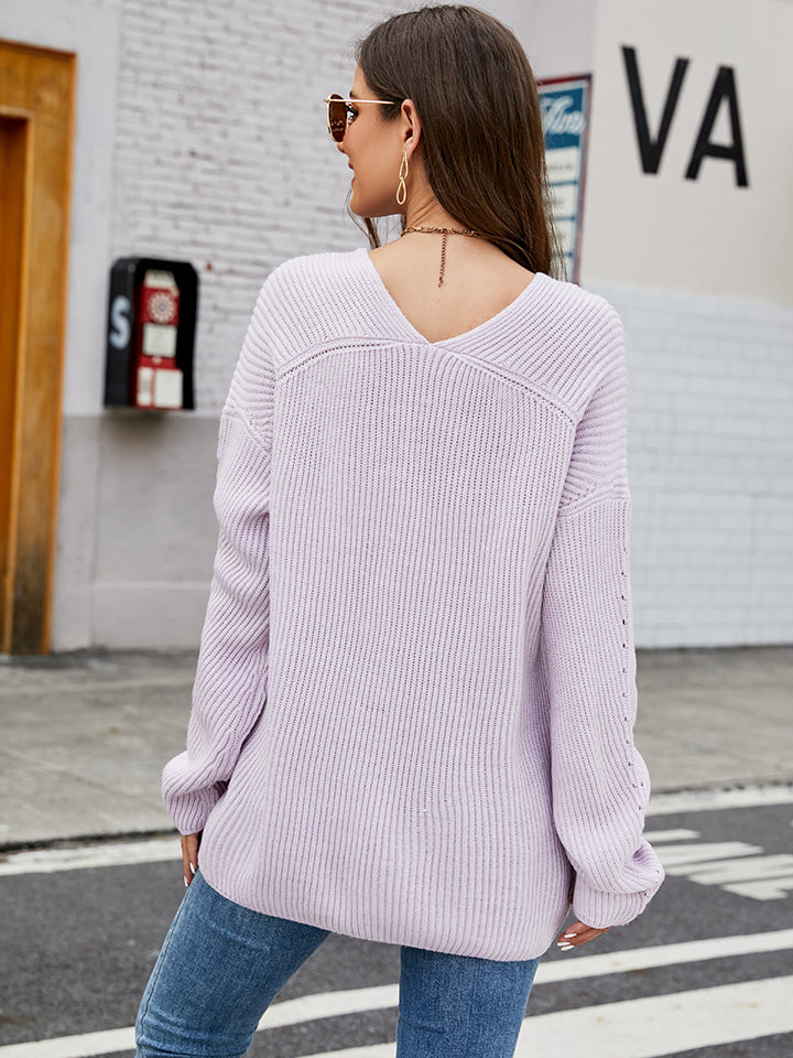 Stilla | Droppet Skulder Langærmet Sweater