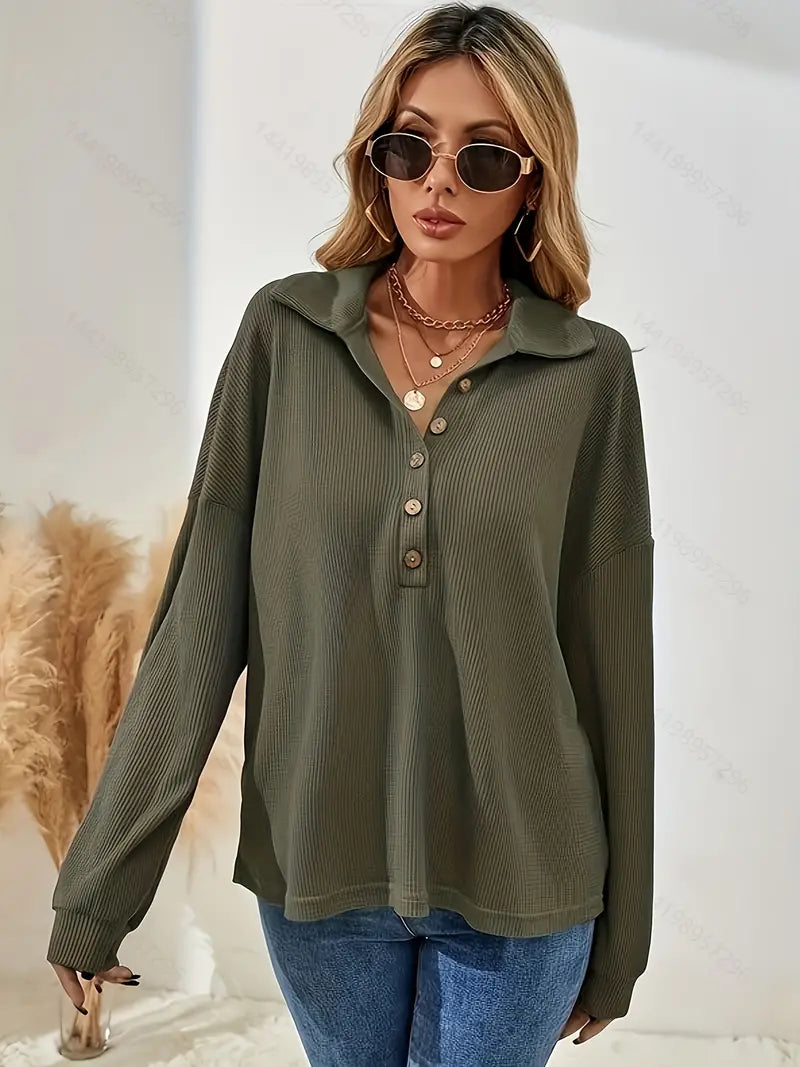 Stilla | Stribet Bluse Med Knaplukning