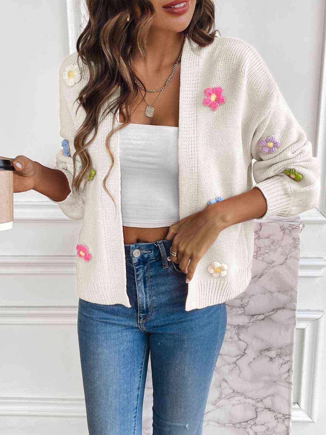 Stilla | Langærmet Åben Front Cardigan