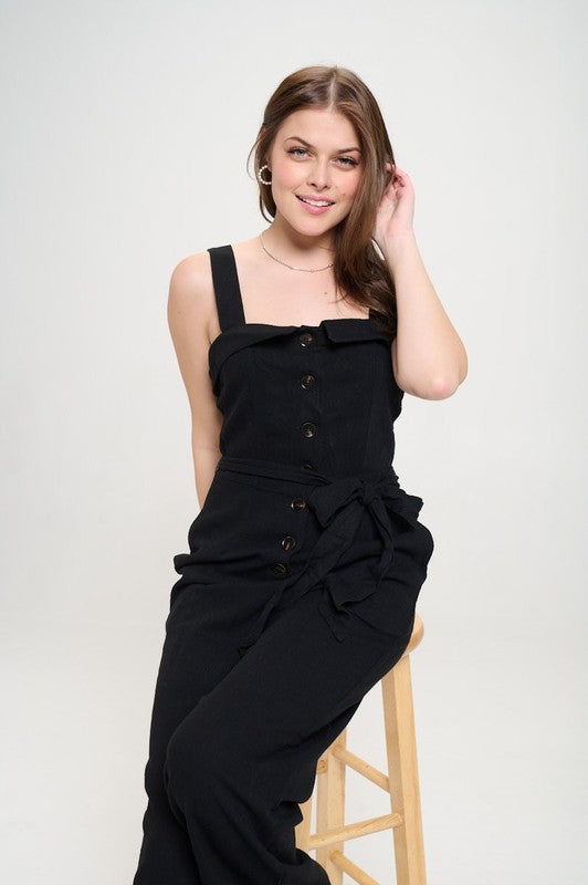 Stilla | Justerbar Strop Knapp Ned Jumpsuit