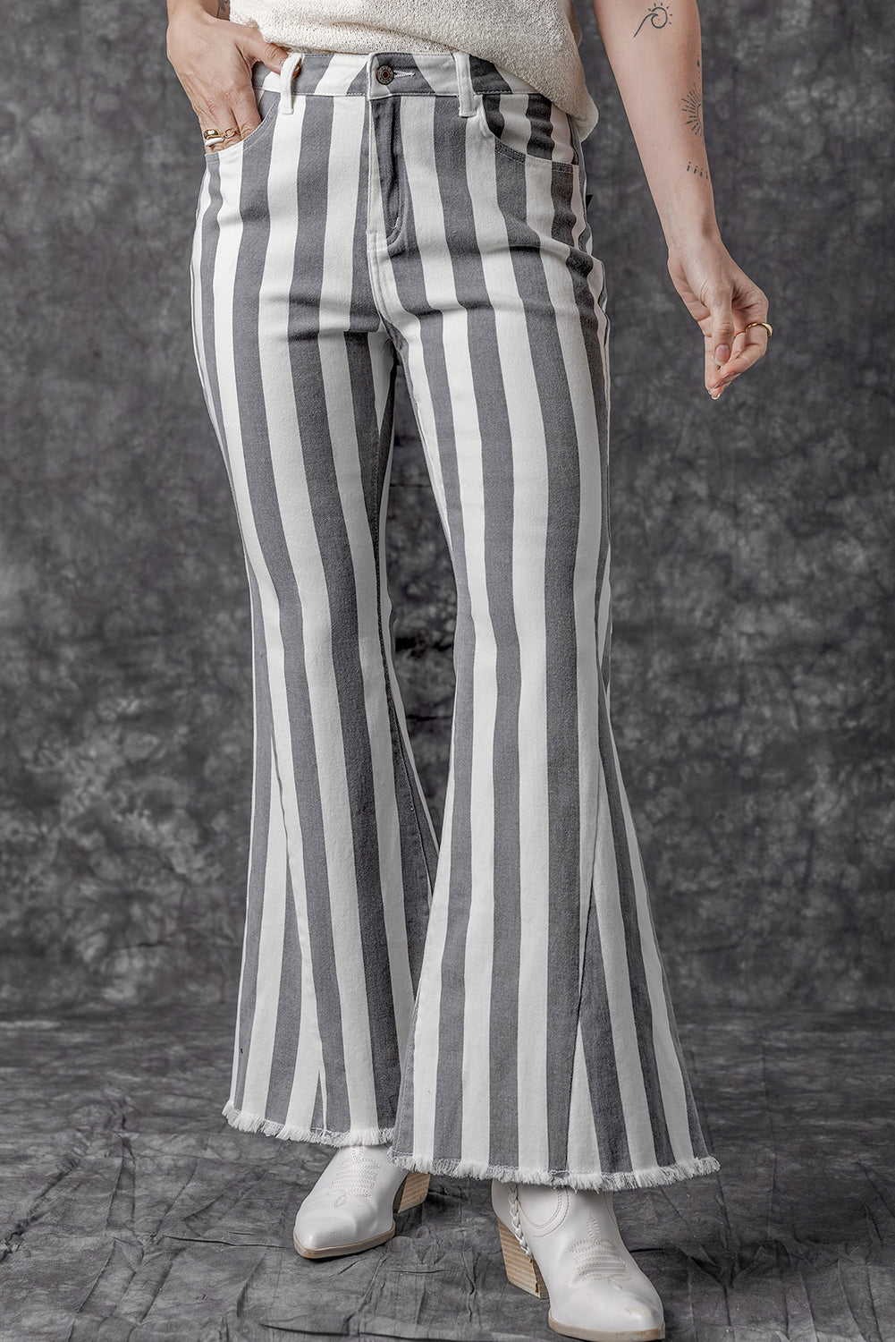 Stilla | Hem Star Applique Stribede Jeans