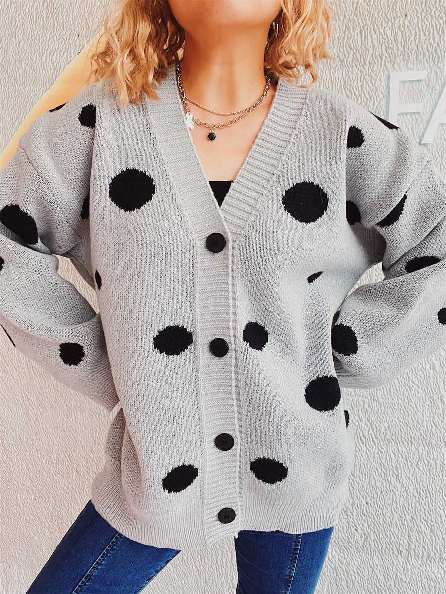 Stilla | Dot Button Up Cardigan
