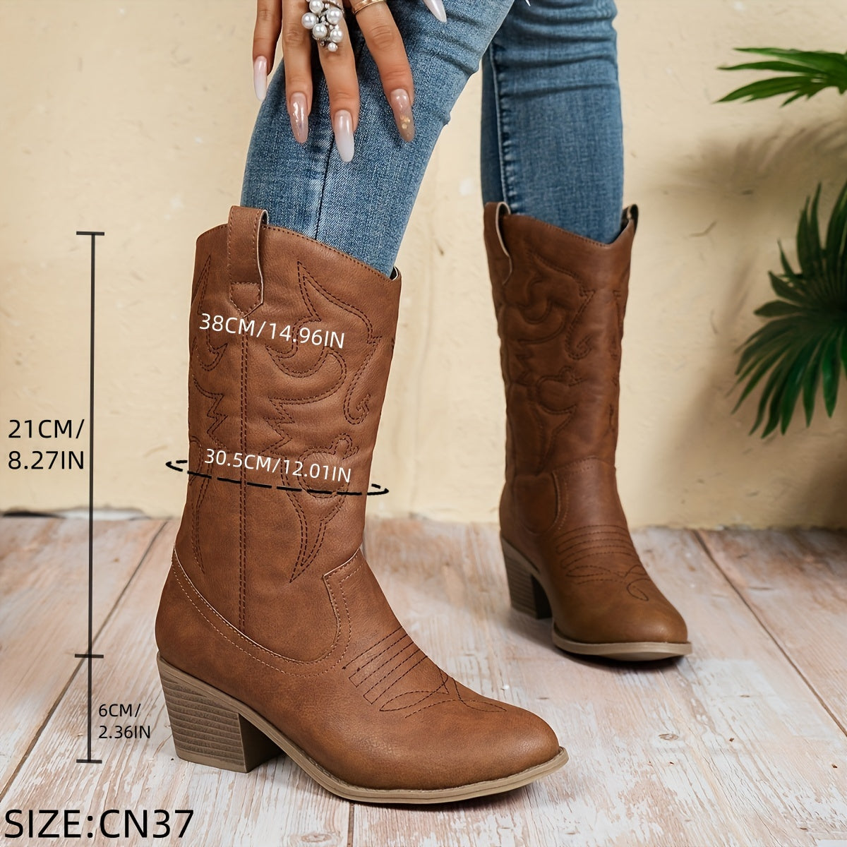 Stilla | Dame Cowboy Boots Med Hæl
